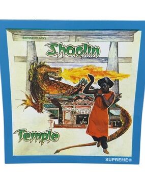 Supreme x Barrington Levy Shaolin Temple Skateboard Sticker 2016 Reggae Jamaica